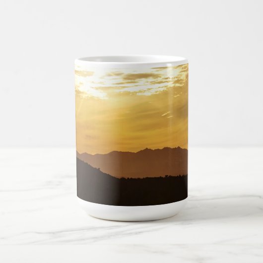 Mug Coupe d'art de Musique Golden Sunset Mountain (Centre)