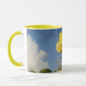 Mug Coupe d'art des fleurs de rose jaune (Gauche)