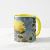 Mug Coupe d'art des fleurs de rose jaune (Devant droit)