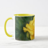 Mug Coupe d'art des fleurs de rose jaune (Gauche)