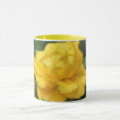 Mug Coupe d'art des fleurs de rose jaune (Centre)