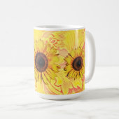 Mug Coupe d'art des tournesols jaunes (Devant droit)