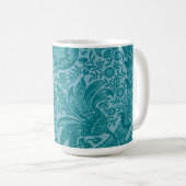 Mug Coupe d'art en bleu Vintage turquoise (Devant droit)