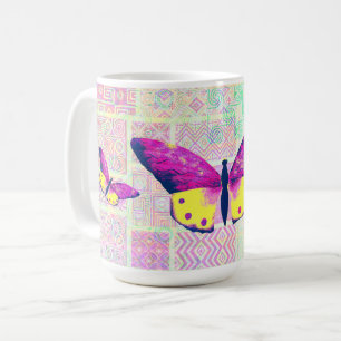 Mug Coupe d'art papillon de style vintage