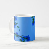Mug Coupe de café aux fleurs bleues (Devant gauche)