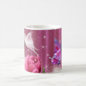 Mug Coupe de café aux fleurs et papillons (Centre)