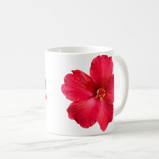 Mug Coupe de café avec Hibiscus (Devant droit)