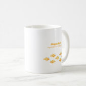Mug Coupe De Café Avec "Joyeux Jour" Lettrant Poisson (Devant droit)
