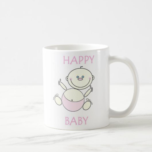 Mug Coupe de café, Bébé heureux (Droite)