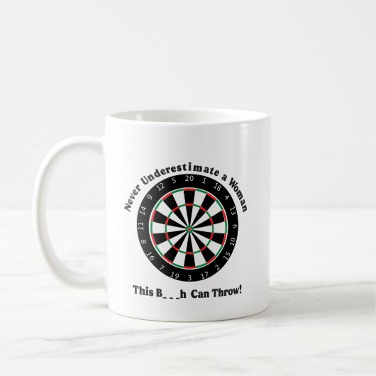 Mug Coupe de café : Ce B_ _ _h peut lancer des fléchet (Gauche)