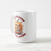 Mug Coupe de café Citrouille Halloween sur mesure (Devant gauche)