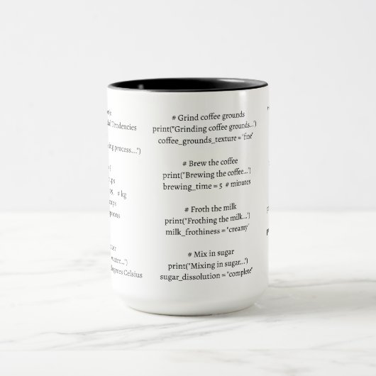 Mug Coupe de café codeur (Centre)