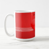 Mug Coupe de café coeur rouge (Gauche)