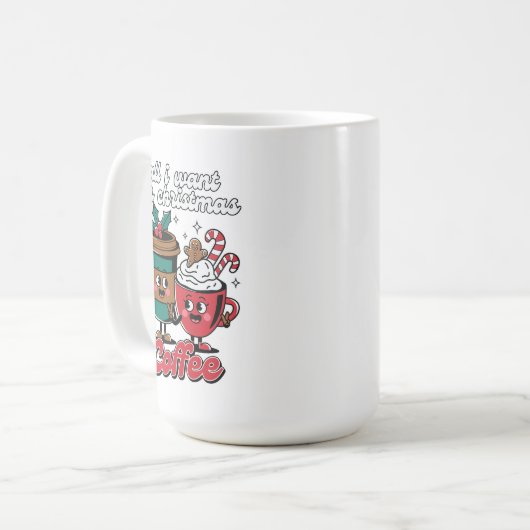 Mug Coupe De Café Cute Conception Avec Noël Dit (Devant gauche)