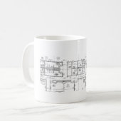 Mug Coupe de café d'architecture (Devant gauche)