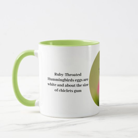 Mug Coupe de café de colibri avec des faits amusants (Gauche)