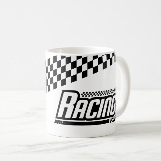 Mug Coupe de café de course (Devant droit)
