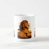 Mug Coupe de café de lion de protection - lion et lion (Centre)