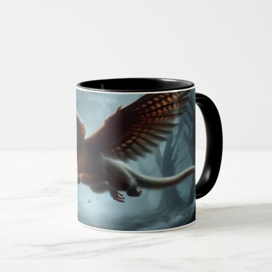 Mug Coupe de café de singe volant (Devant droit)