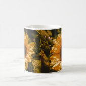 Mug Coupe de café de tournesol jaune simple (Centre)