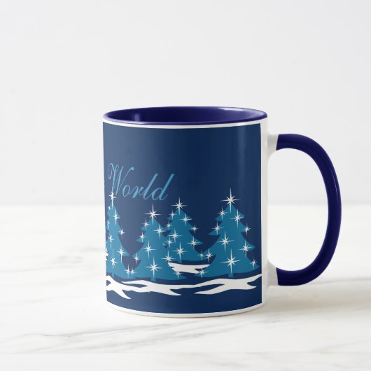 Mug Coupe de café de vacances Festive Coupe de Noël bl (Droite)