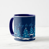 Mug Coupe de café de vacances Festive Coupe de Noël bl (Devant gauche)