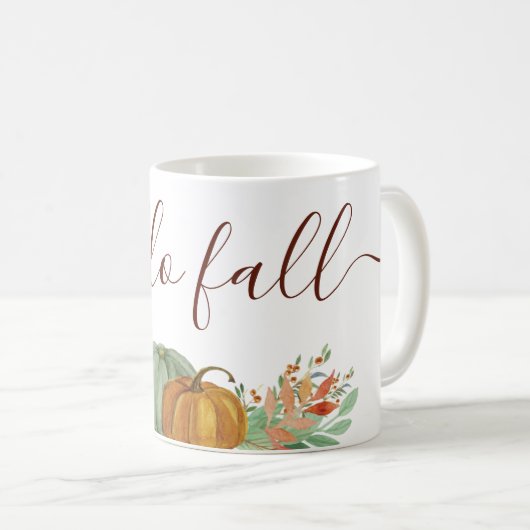 Mug Coupe de café des citrouilles d'automne (Devant droit)