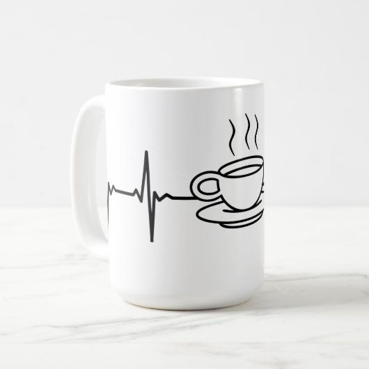 Mug Coupe de café EKG (Devant gauche)