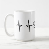 Mug Coupe de café EKG (Gauche)