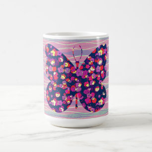 Mug Coupe de café en boîte à papillon de style vintage