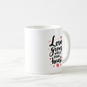 Mug Coupe de café en céramique rustique avec devis pli (Devant droit)