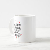 Mug Coupe de café en céramique rustique avec devis pli (Devant gauche)