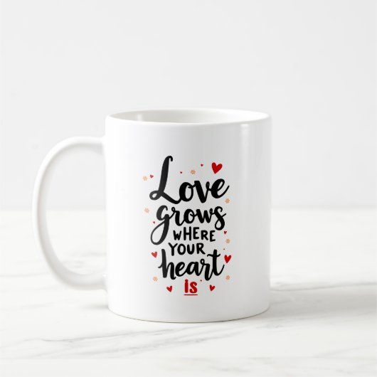 Mug Coupe de café en céramique rustique avec devis pli (Gauche)