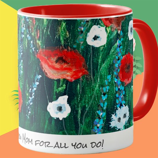 Mug Coupe De Café Fleur Pour Son Cadeau De Peinture Ac