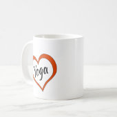 Mug Coupe de café : Heart Yoga (Devant gauche)