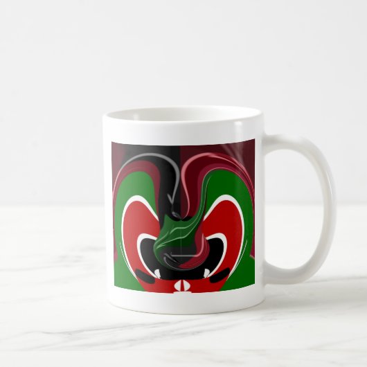Mug Coupe de café Kenya Drapeau Hakuna Matata (Droite)