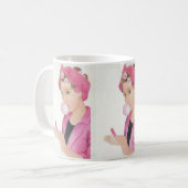 Mug Coupe de café Lady Rose Peint à la main (Devant gauche)