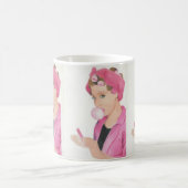 Mug Coupe de café Lady Rose Peint à la main (Centre)