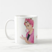 Mug Coupe de café Lady Rose Peint à la main (Gauche)
