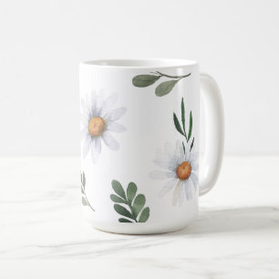 Mug Coupe de café marguerite blanche, Marguerites blan