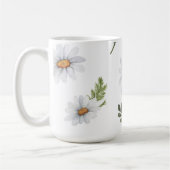 Mug Coupe de café marguerite blanche, Marguerites blan (Gauche)