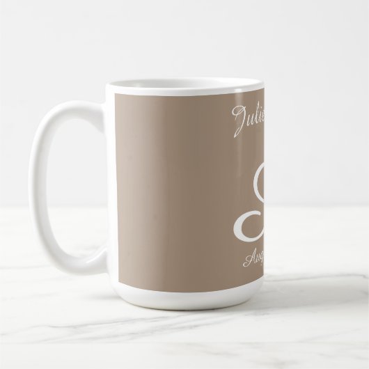 Mug Coupe de café mariage/anniversaire (Gauche)