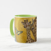 Mug Coupe de café Mère et enfants Giraffes (Devant gauche)