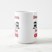 Mug Coupe de café mignonne avec des paroles de vacance (Centre)