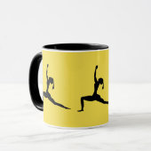 Mug Coupe de café noir jaune (Devant gauche)