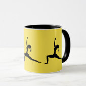 Mug Coupe de café noir jaune (Devant droit)