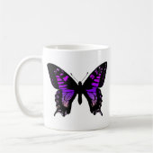 Mug Coupe de café papillon violet (Gauche)