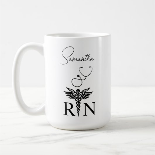 Mug Coupe de café personnalisée, Cadeau pour infirmièr (Gauche)