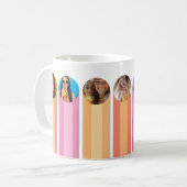 Mug Coupe de café photo rose moderne (Devant gauche)