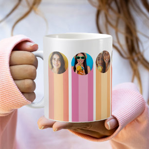 Mug Coupe de café photo rose moderne